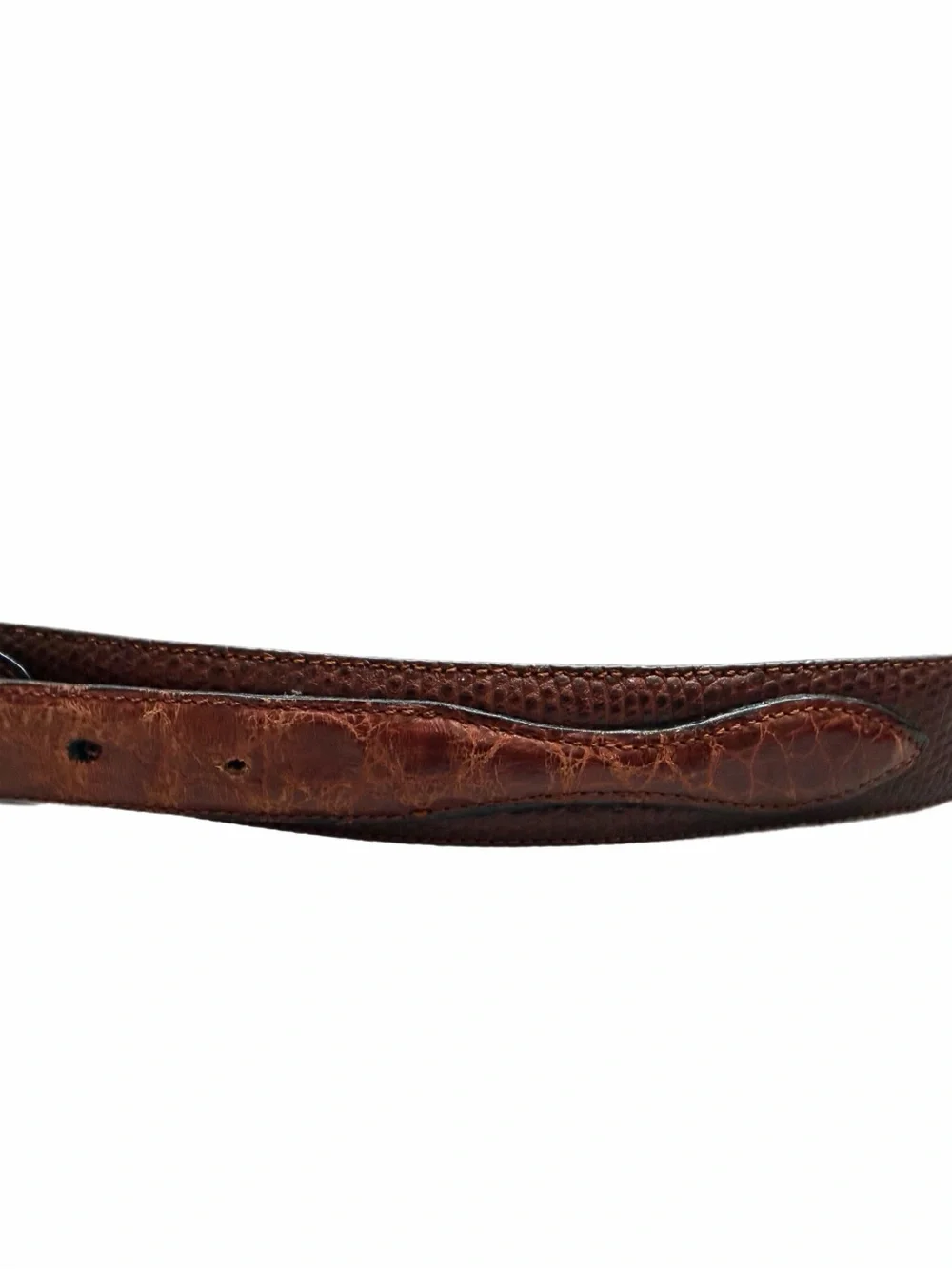 Vintage Neiman Marcus Genuine Lizard & Crocodile Leather Belt Size 42